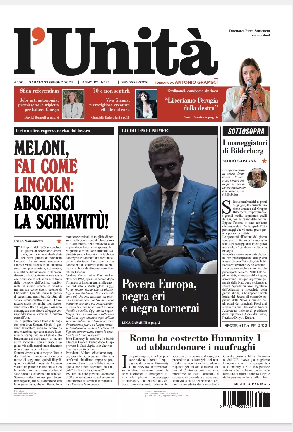 Prima-pagina-unita-oggi-edizione-di-oggi-21-06-2024