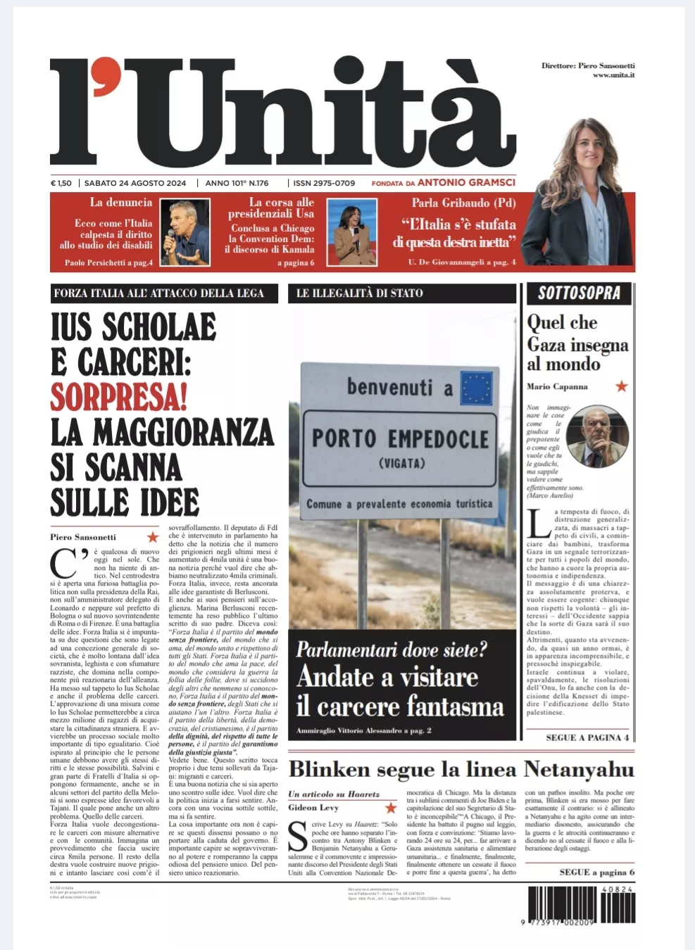 Prima-pagina-unita-oggi-edizione-di-oggi-23-08-2024