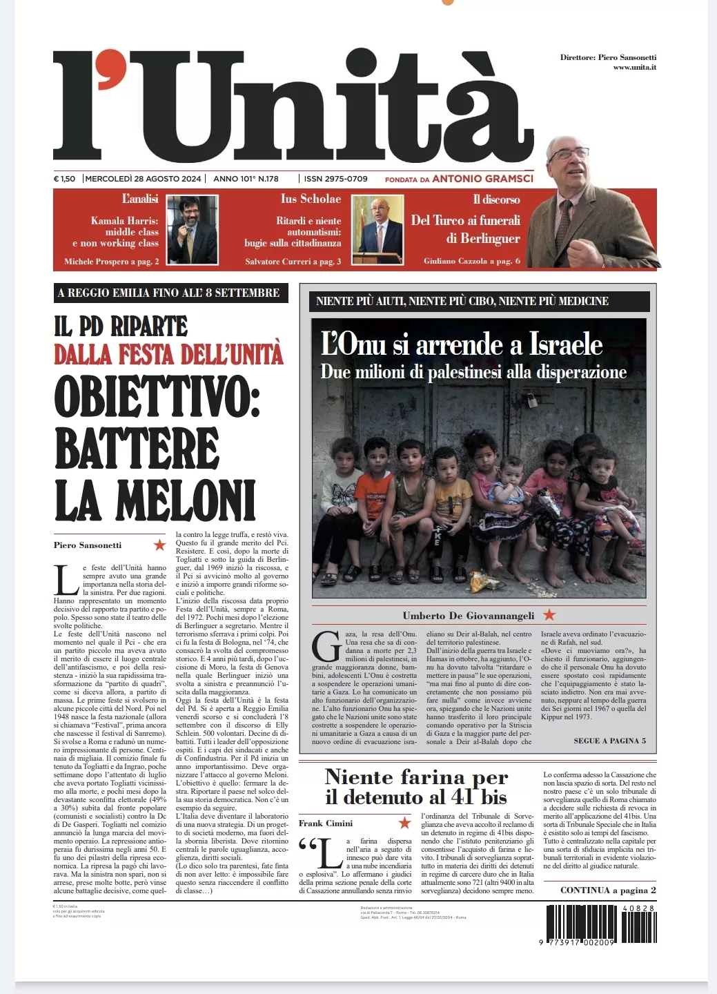 Prima-pagina-unita-oggi-edizione-di-oggi-27-08-2024