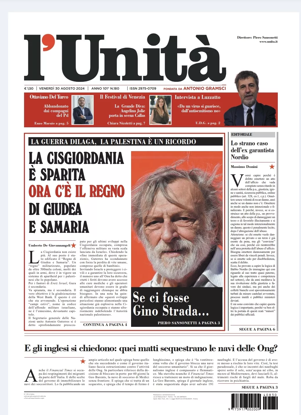 Prima-pagina-unita-oggi-edizione-di-oggi-29-08-2024