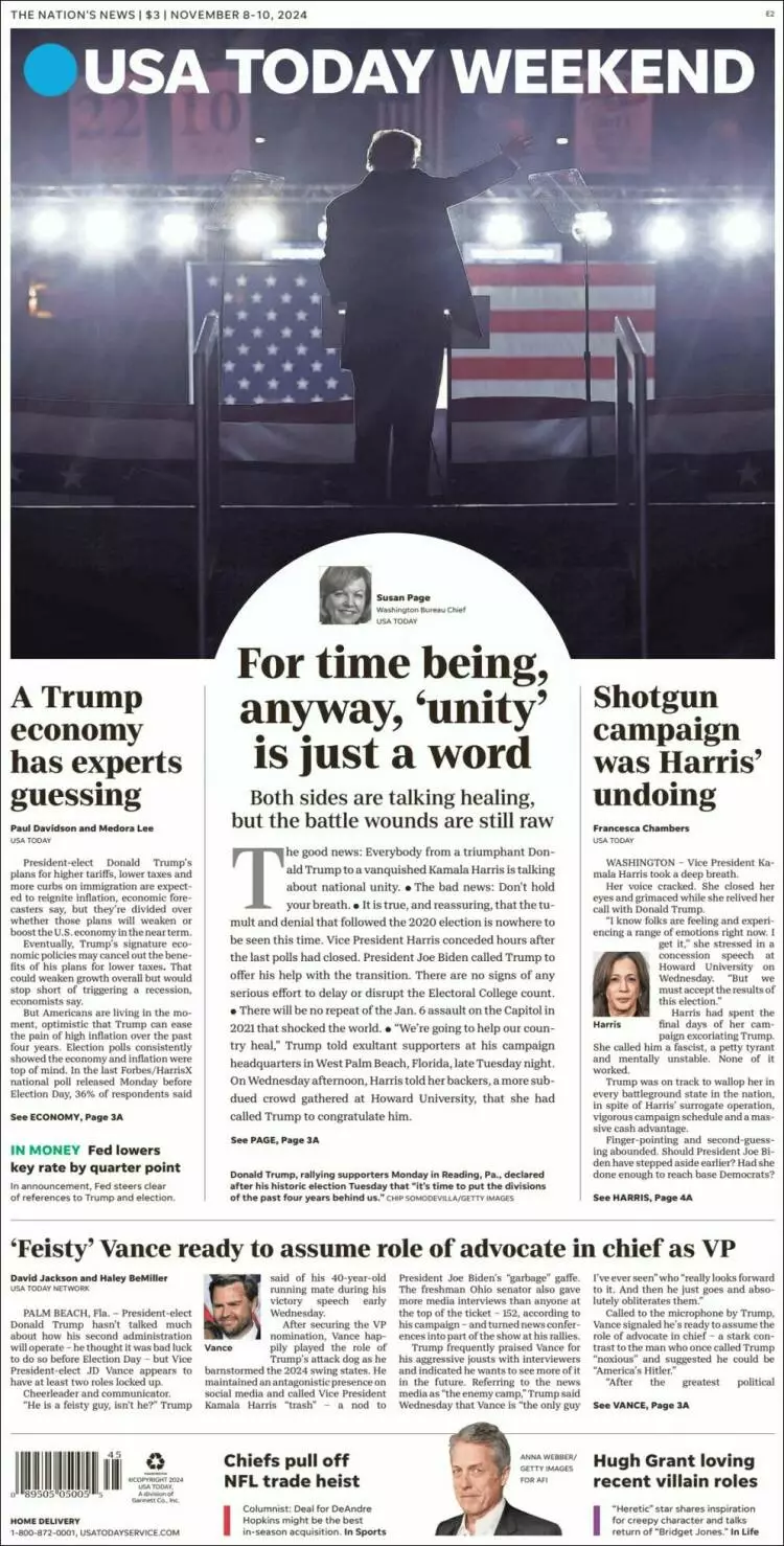 Prima-pagina-usa-today-edizione-di-oggi-2024-11-08