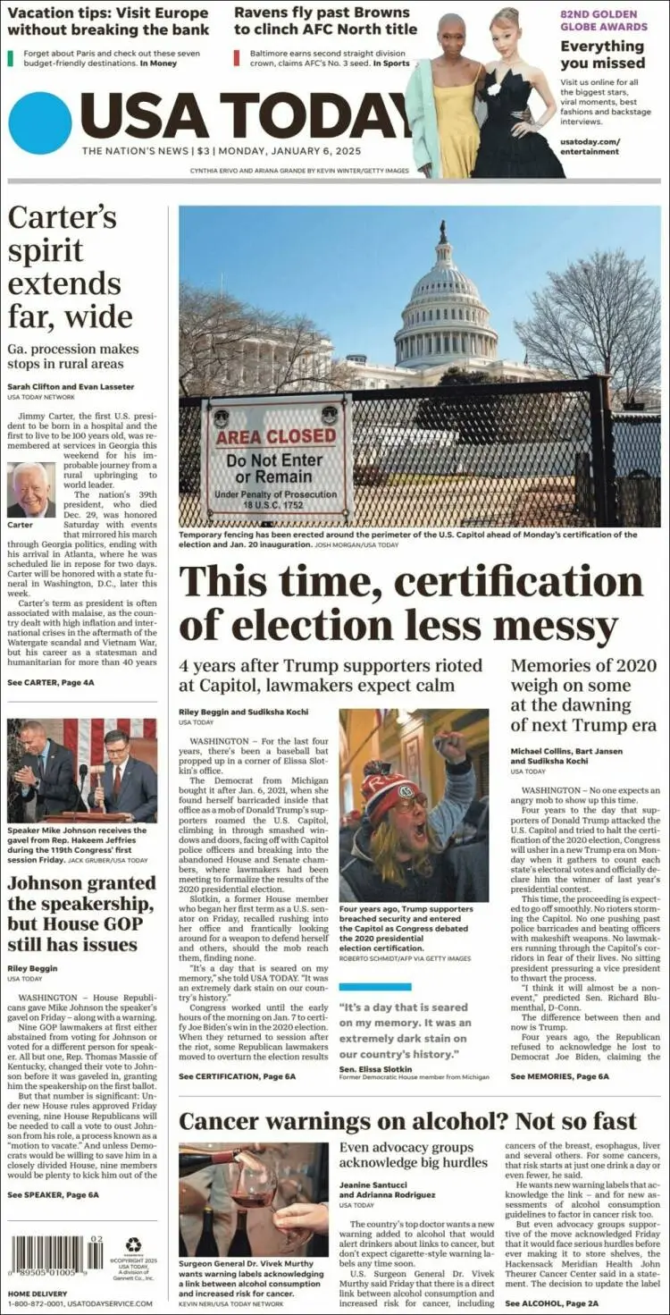 Prima-pagina-usa-today-edizione-di-oggi-2025-01-06