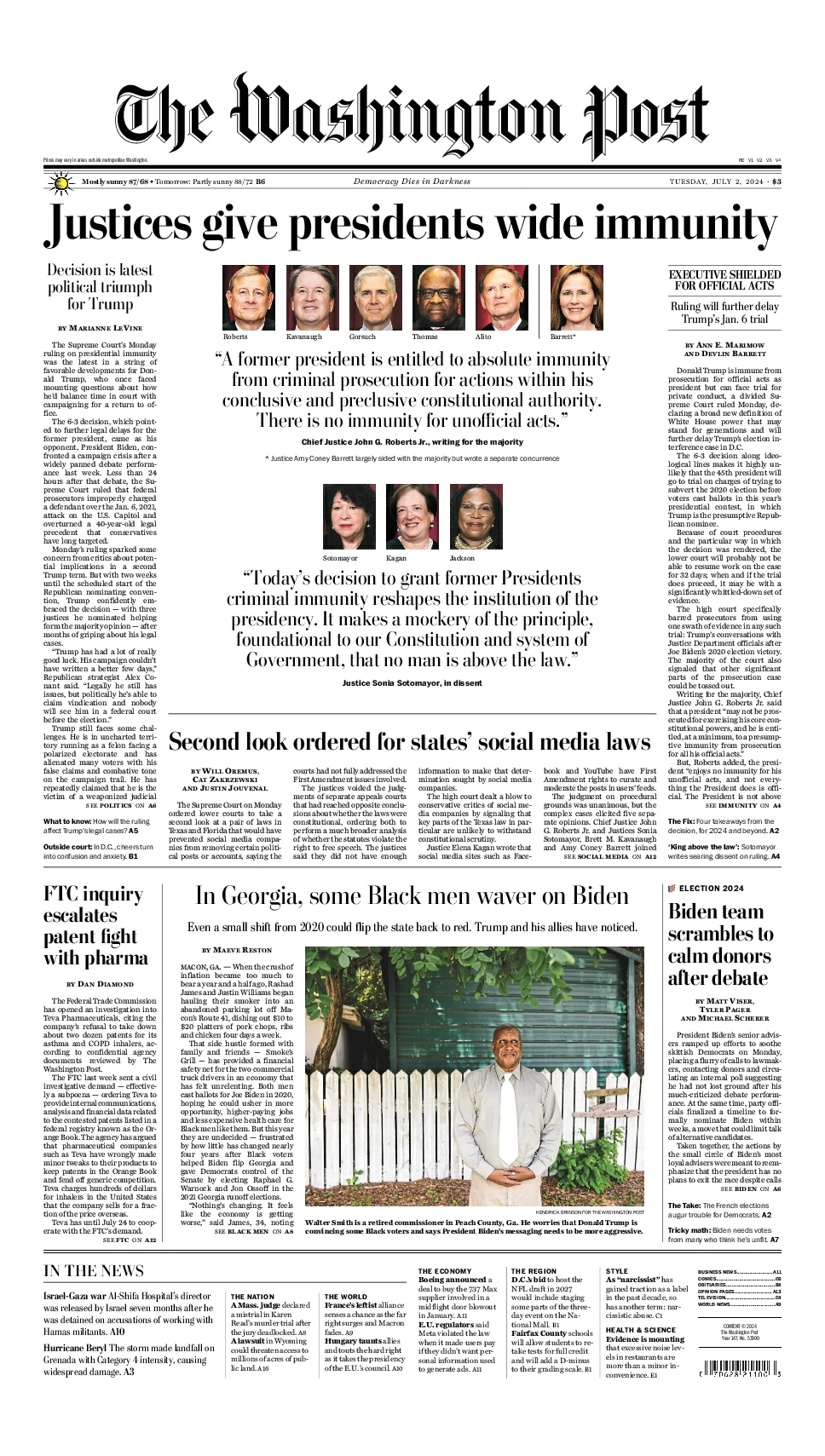 Prima-pagina-washington_post-edizione-di-oggi-02-07-2024