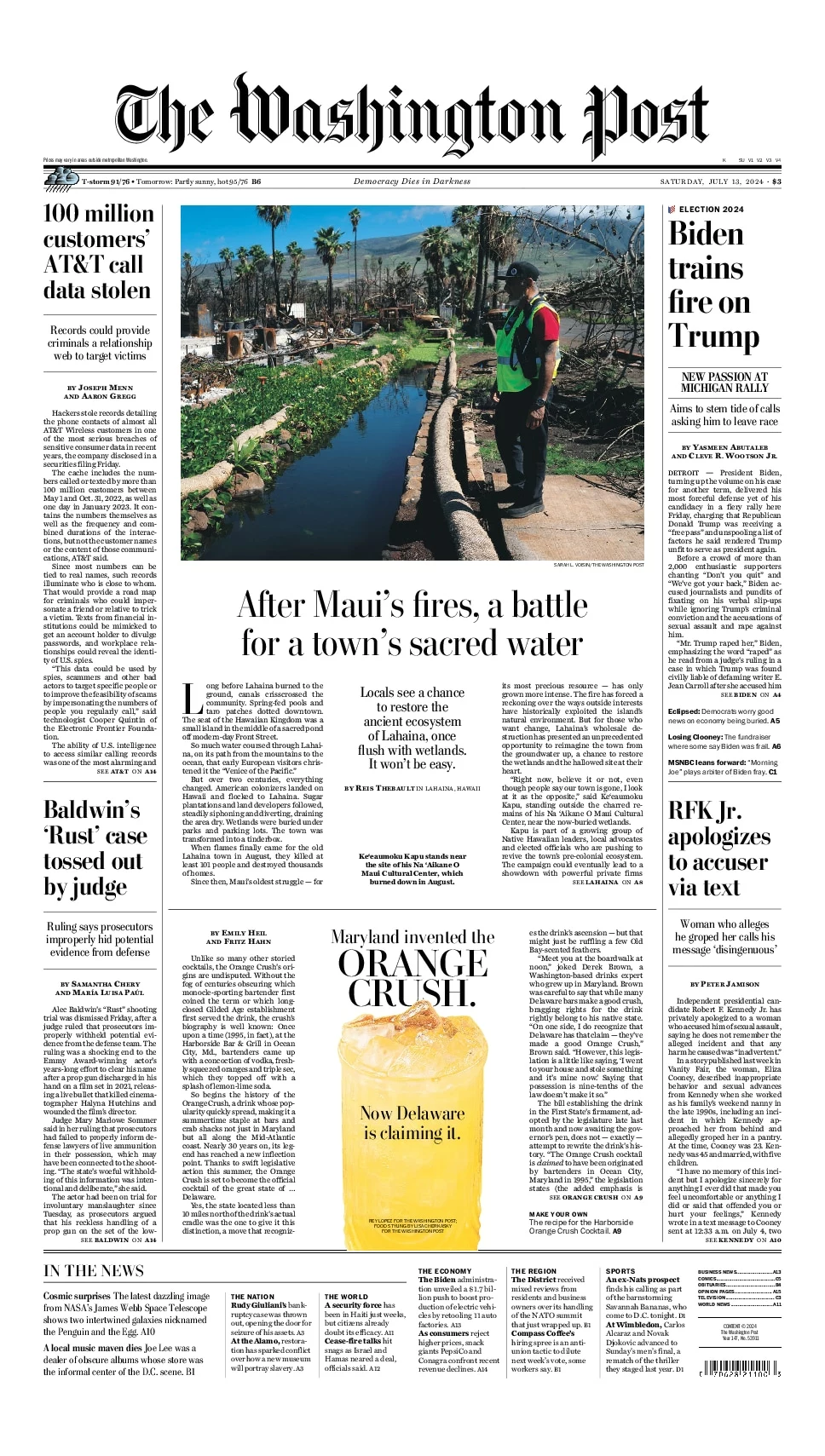 Prima-pagina-washington_post-edizione-di-oggi-13-07-2024