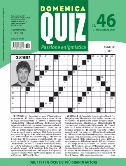 Prima-pagina-settimanale-domenica-quiz-del-19-11-2024